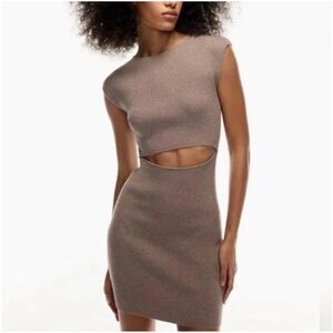 Aritzia Wilfred Cutout Knit Mini Dress